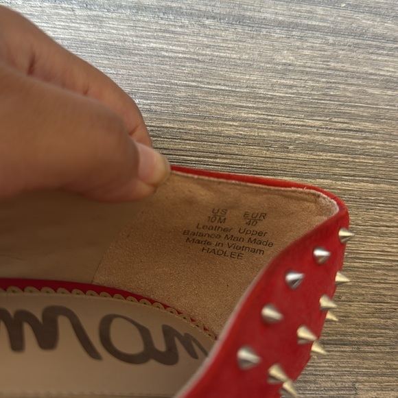 Sam Edelman Hadlee Red Studded Heels. Size 10. EUC. - Picture 6 of 6